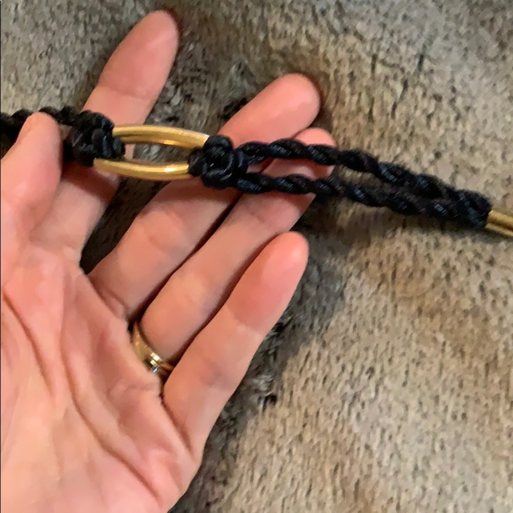 Navy and Gold Rope Bracelet